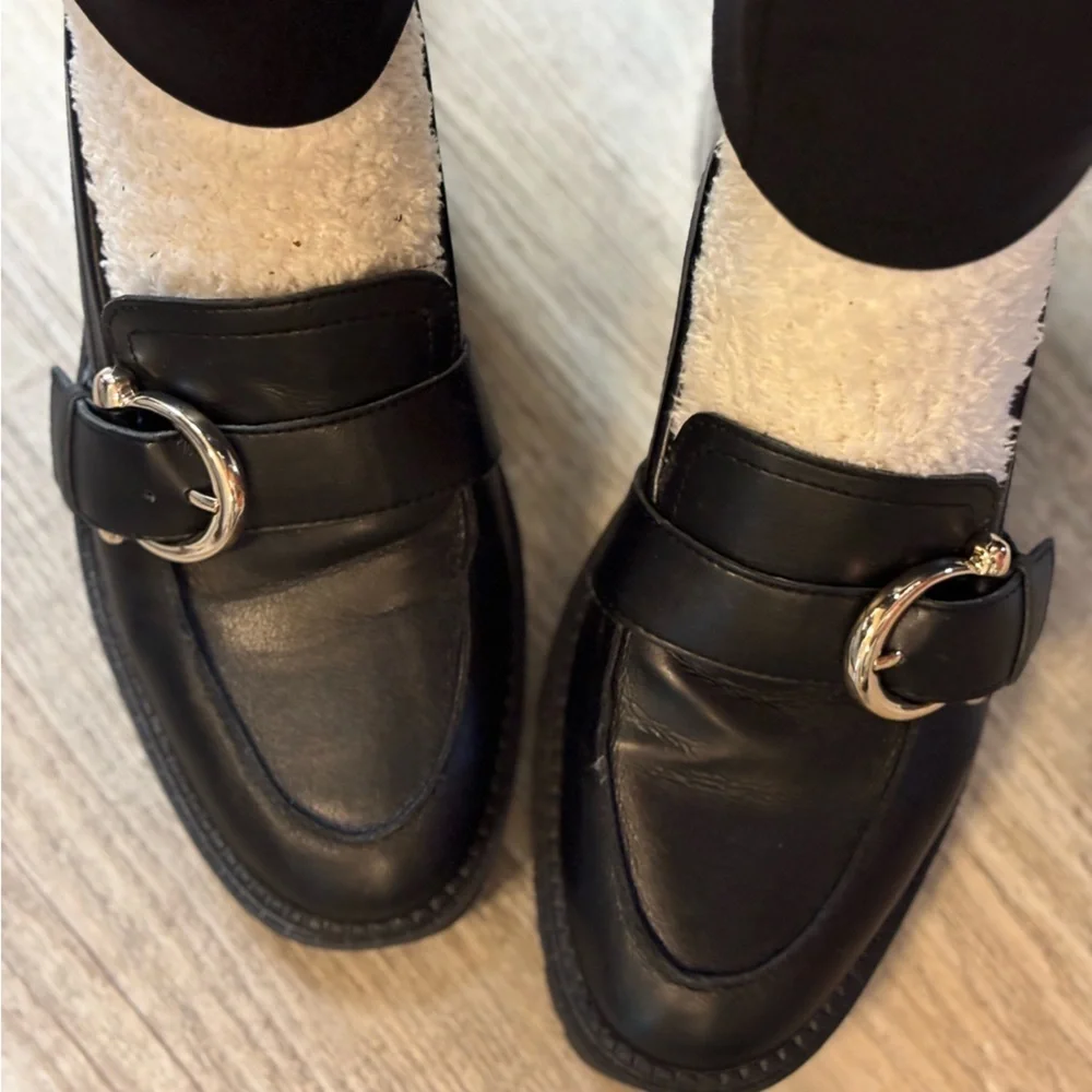 MARC FISHER Dancy 2 Chunky Lug Sole Bridle Bit Loafers